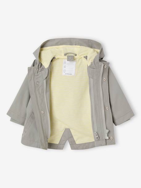 3-in-1 mid-season baby parka with detachable sherpa gilet sage green 