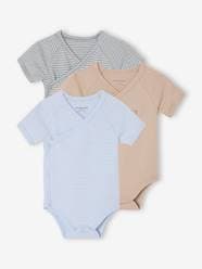 Pack of 3 short-sleeved baby bodysuits "my little heart"