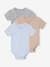 Pack of 3 short-sleeved baby bodysuits 'my little heart' sky blue 