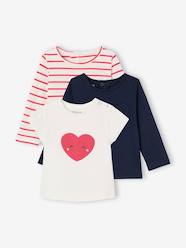 Baby-Pack of 3 long-sleeved t-shirts for girls - BASICS