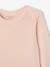 Pack of 2 long-sleeved baby bodysuits in pointelle knit pale pink 