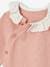 Baby knitted jumper with English embroidery collar rose 