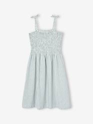 Girls-Smocked Dress with Straps for Girls