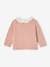 Baby knitted jumper with English embroidery collar rose 