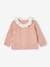 Baby knitted jumper with English embroidery collar rose 