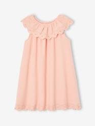 Girls-Occasion Wear Dress with Embroidered Ruffled Collar, for Girls