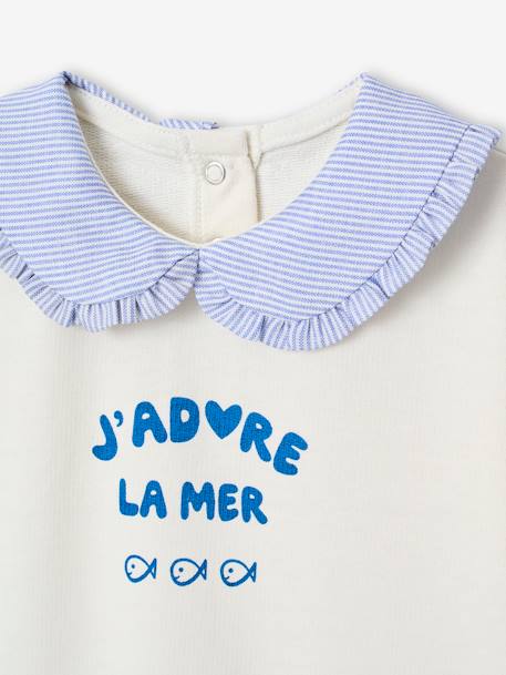 Sweatshirt with Peter Pan Collar, for Babies ecru 