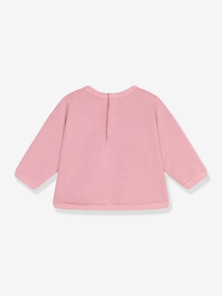 Sweatshirt in Plain Cotton for Babies, PETIT BATEAU rose 