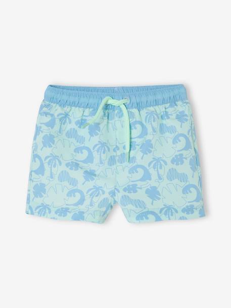 Printed Swim Shorts for Baby Boys grey blue+turquoise 