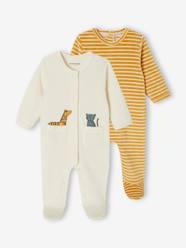 Baby-Pack of 2 velvet sleepsuits