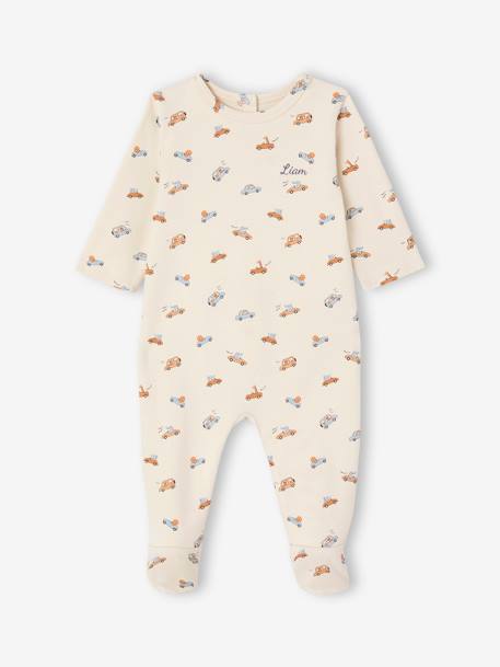 Sleepsuit little cars ecru 