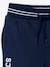 Boys' fleece jogging bottoms marl grey+navy blue 