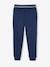 Boys' fleece jogging bottoms marl grey+navy blue 