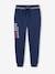 Boys' fleece jogging bottoms marl grey+navy blue 