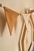 Garland of cotton gauze flags cinnamon+sage green 