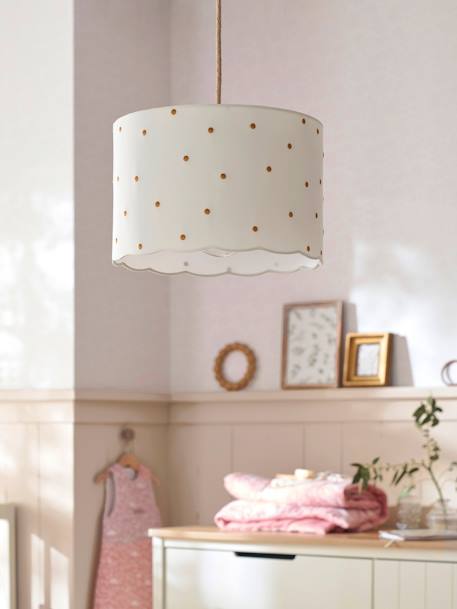 Feston and gold dot pendant light shade ecru 