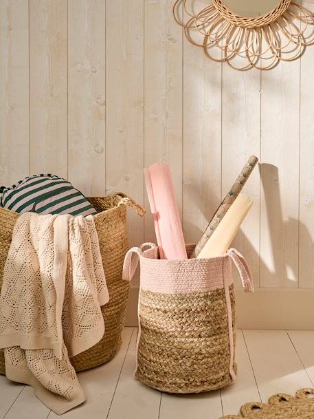 Wicker Basket Light Pink 