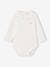 Long-sleeved baby bodysuit with English embroidery collar ecru 