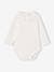 Long-sleeved baby bodysuit with English embroidery collar ecru 