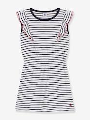 -Striped Cotton Dress for Children, PETIT BATEAU