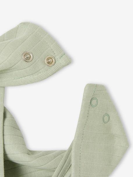 Baby body, leggings and scarf set sage green 