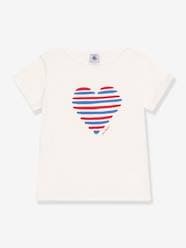 -Short-Sleeved Heart T-Shirt for Children, PETIT BATEAU