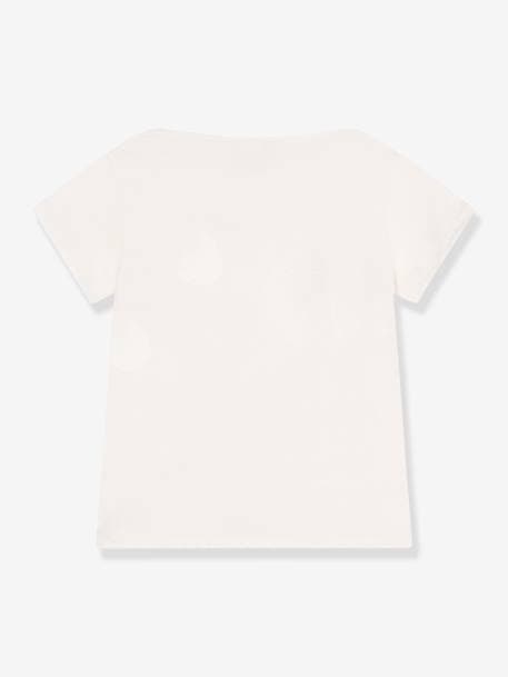 Short-Sleeved Heart T-Shirt for Children, PETIT BATEAU white 