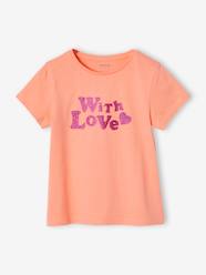 Girls-Girls' short-sleeved T-shirt with a placement print - BASICS