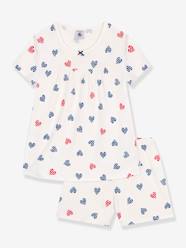 -Heart Print Pyjamas for Children, PETIT BATEAU