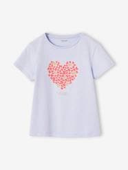 Girls-Girls' short-sleeved T-shirt with a placement print - BASICS