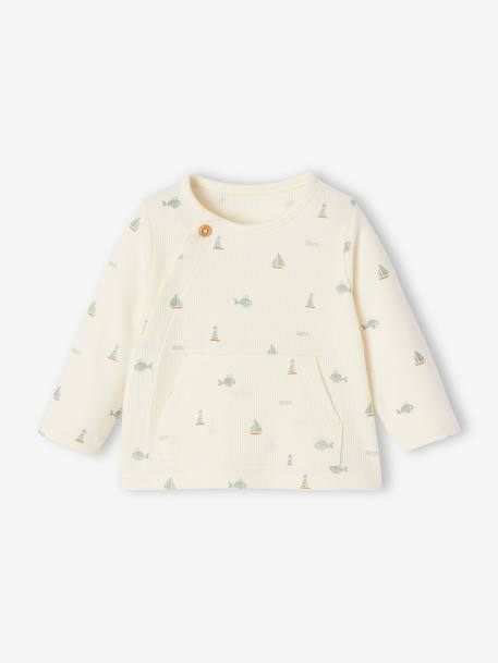 Baby sweatshirt with pocket ecru 