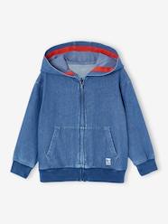 Boys-Zipped Jacket with Denim-Coloured Pockets