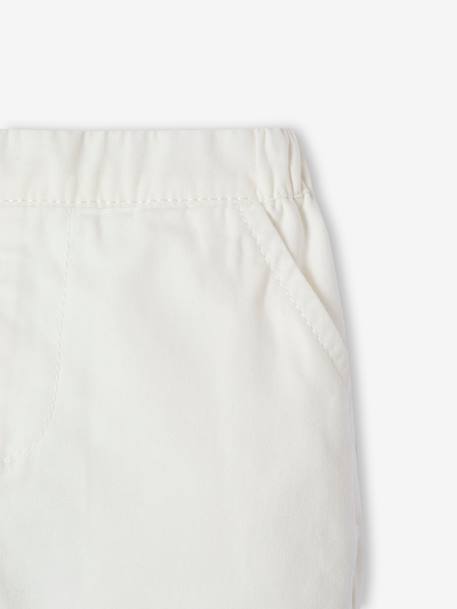 Lightweight Linen-Effect Trousers for Babies white 