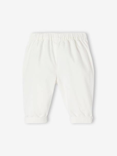 Lightweight Linen-Effect Trousers for Babies white 