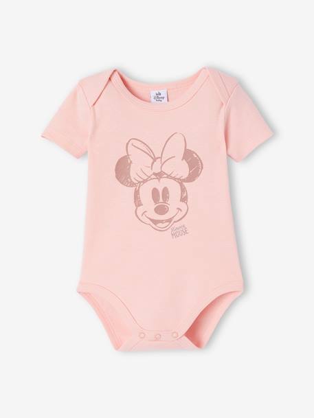 Pack of 2 MINNIE Short Sleeve Bodysuits for Babies by Disney® rose 