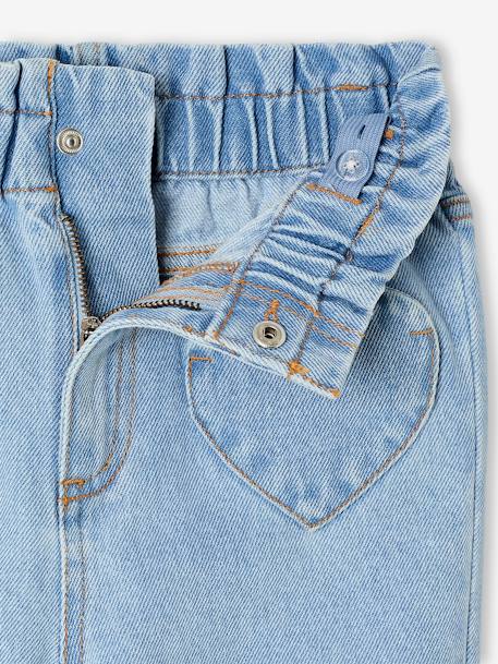 Paperbag Jeans, Heart-Shaped Pockets, for Girls brut denim+light blue+medium blue 