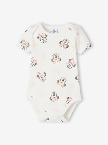 Pack of 2 MINNIE Short Sleeve Bodysuits for Babies by Disney® rose 