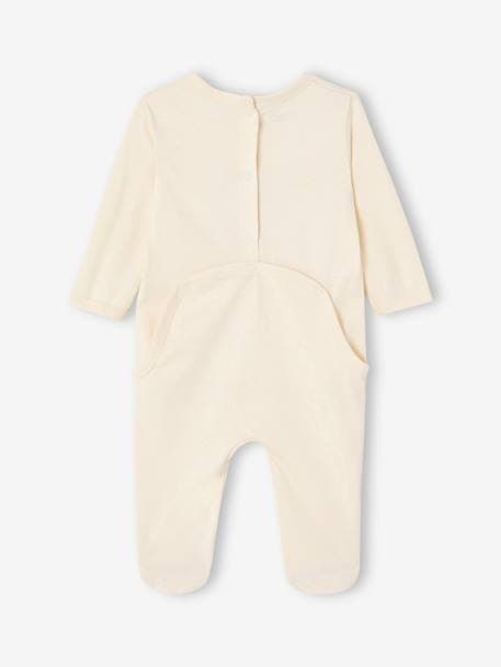 Pack of 2 Safari baby sleepsuits camel 