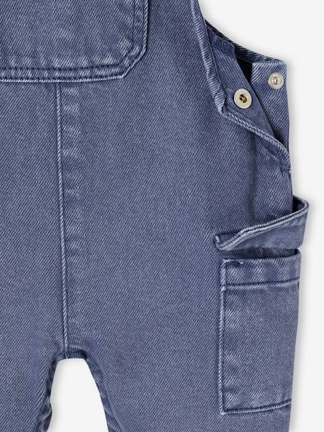 Baby dungarees in canvas indigo 