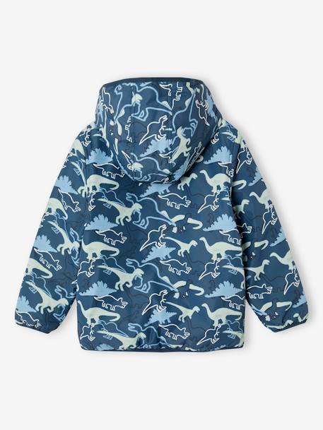 Reversible lightweight puffer jacket for boys ocean blue 