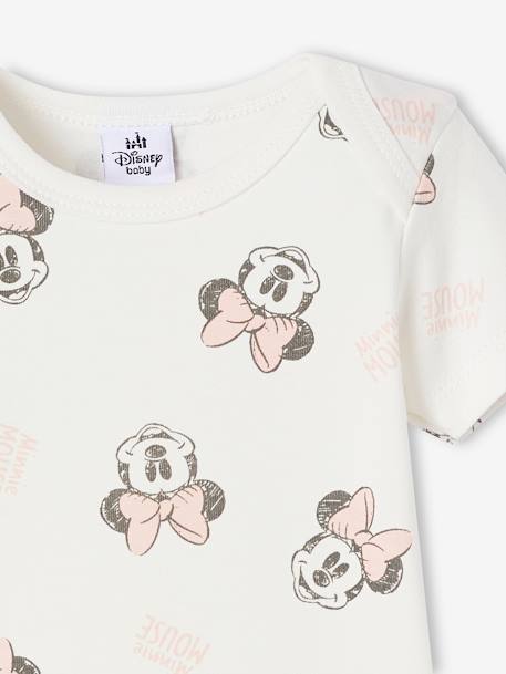 Pack of 2 MINNIE Short Sleeve Bodysuits for Babies by Disney® rose 