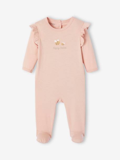 Pack of 2 bee sleepsuits rose 