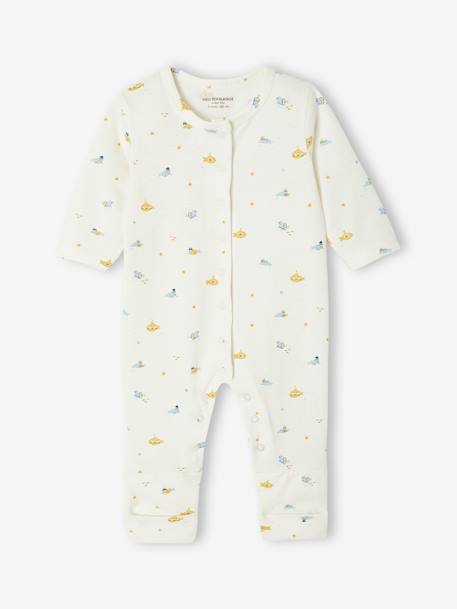 Convertible baby submarine sleepsuit ecru 