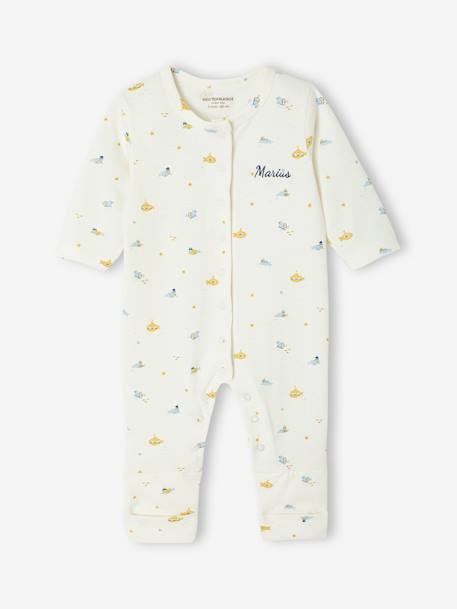 Convertible baby submarine sleepsuit ecru 