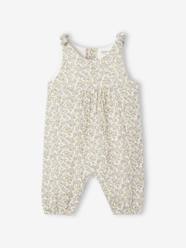 Baby-Jumpsuit for Newborn Babies, Embroidery in Cotton Gauze