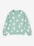 Sweatshirt with Fancy Motifs for Girls grey green+red+rose+vanilla 