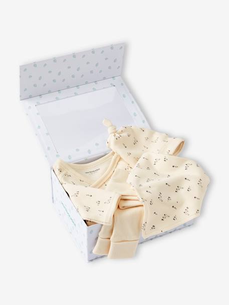 4-piece baby gift set with little geese vanilla 