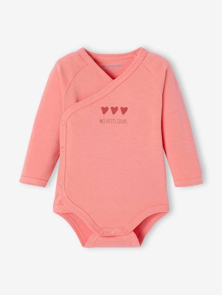 Sleepsuit baby gift set and 2 personalised little heart bodysuits sweet pink 