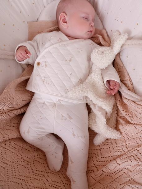 Goose print newborn outfit ecru 