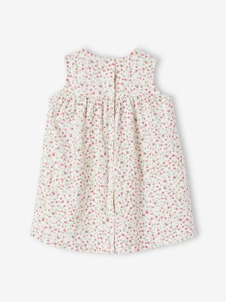 Newborn Floral print dress ecru 